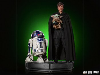 Star Wars Luke Skywalker, R2-D2 and Grogu Legacy Replica 1:4 Iron Studios Statue