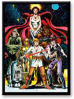 Star Wars Retro Comic Poster Magnet