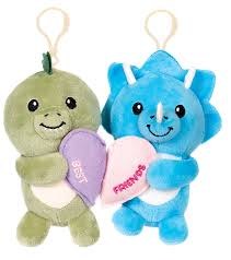 Besties 5.5" Dinos with Heart Plush Keyclip