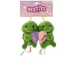 Besties 5.5" Turtles with Heart Plush Keyclip
