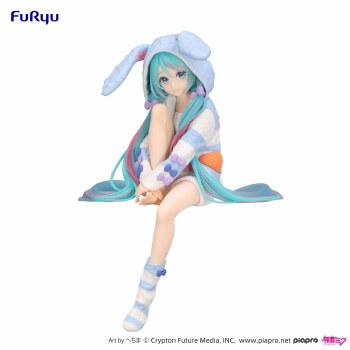 Hatsune Miku Rabbit Ear Hood Pajama Blue Color Ver Noodle Stopper Figure