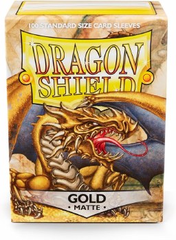 Dragon Shield Gold Matte Card Sleeve 100-Count Pack