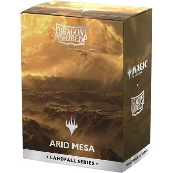 Dragon Shield Magic the Gathering Landfall Series Arid Mesa Standard Matte Dual Art Card Sleeve 100-Count Pack