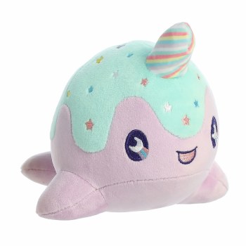 Tasty Peach Pastel Lollipop Nomwhal 7" Plush
