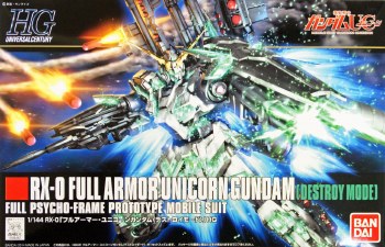 Gundam RX-0 Full Armor Unicorn Destroy Mode HG 1/144 Model Kit