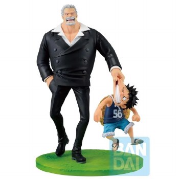 One Piece Monkey D Garp and Monkey D Luffy Road to Down Ichibansho Figure