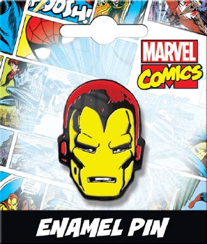 Iron Man Head Enamel Pin