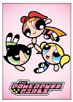 Powerpuff Girls Group in Circle Magnet