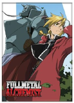 Fullmetal Alchemist Edward and Alphonse White Magnet