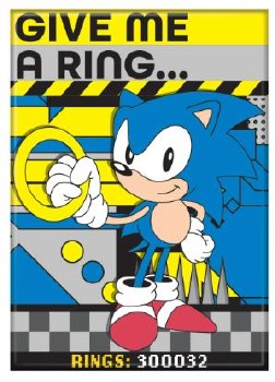 Sonic the Hedgehog Give Me a Ring Magnet
