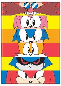 Sonic the Hedgehog Amy Rose Tails Knuckles Dr Eggman Magnet