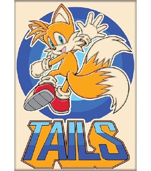 Sonic Tails on White Magnet