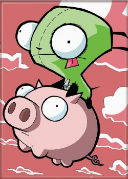 Invader Zim Gir and Pig Magnet
