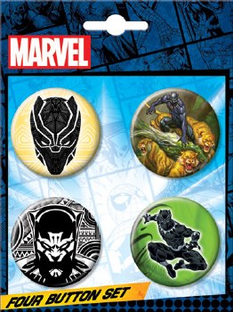 Black Panther 4 Button Set