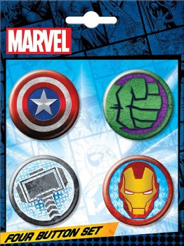 Marvel Icons Avengers 4-Button Set