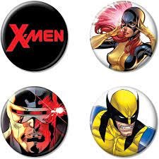 Marvel Comic X-Men #1 Button 4-Pack