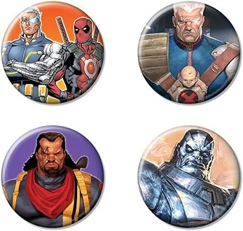 Marvel Comic X-Men #3 Button 4-Pack