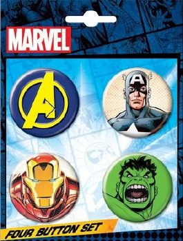 Marvel Avengers Covers Button 4-Pack