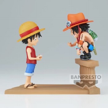 One Piece Monkey D Luffy and Portgas D Ace One Piece World Collectable Figure Log Stories