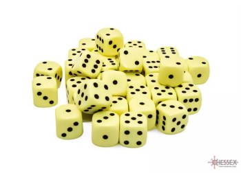 Dice Set Pastel Yellow/Black Opaque 36-Mini-Dice Set