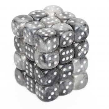 Dice Set Light Smoke/Silver Borealis 36-Mini-Dice Set