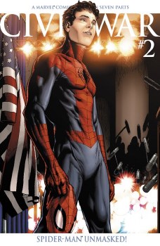 Civil War #2 Spider-Man Unmasked! Cover 2nd Print