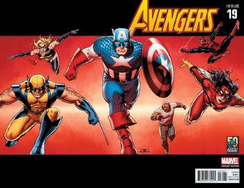 Avengers (2013) #19 Avengers Through the Decades 00s Cover