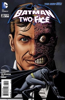 Batman and Robin (2011) #25 Two-Face Bolland Cover