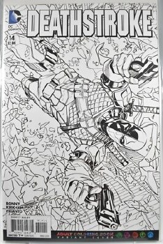 Deathstroke (2014) #14 Adult Coloring Book Variant Cover Deathstroke (2014) #14 Adult Coloring Book Variant Cover