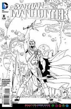 Martian Manhunter (2015) #8 Adult Coloring Book Cover