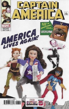 Captain America (2018) #6 Action Doll Homage Cover