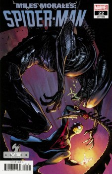 Miles Morales Spider-Man #22 Schiti Marvel vs Alien Variant Cover
