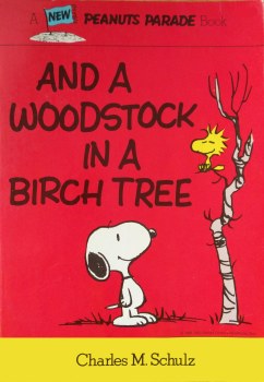 Peanuts & Woodstock in a Birch Tree SC