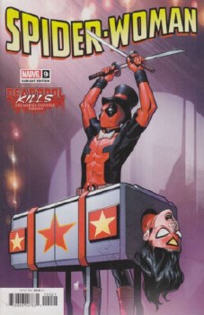 Spider-Woman (2023) #9 Deadpool Kills the Marvel Universe Variant Cover
