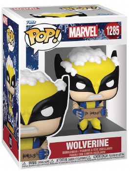 Pop Marvel Holiday Wolverine with Sign Vinyl Figure