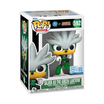 Pop Heroes Sonic the Hedgehog Sonic Silver as Green Lantern Vinyl Figure