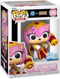 Pop Heroes Sonic the Hedgehog Amy as Wonder Woman Vinyl Figure