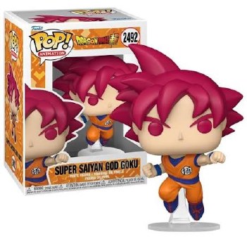 Pop Animation Dragon Ball Super Saiyan God Goku Vinyl Figure