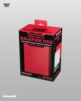 Gatherers' Tavern Domaru Regular Fit Standard Sized Card Sleeve 100 count Balefire Red