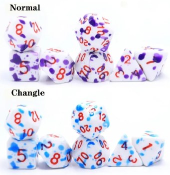 Dice Set Splatter Dice (Purple to Blue) 7-Piece Set