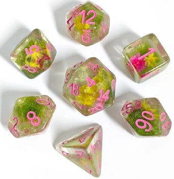 Dice Set Wild Chrysanthemi Flower 7-Piece