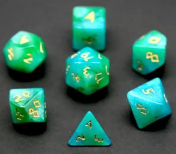 Swimming in the Stars 7-Piece Dice Set