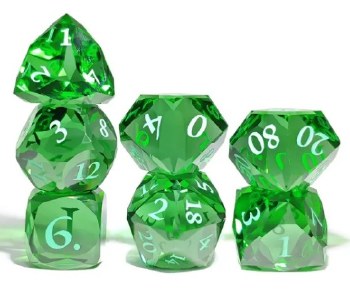 Dice Set Multifaceted Gemstone 7-Piece
