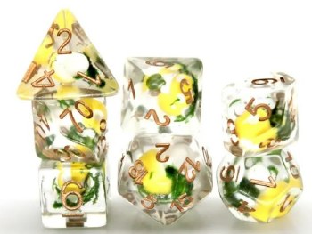 Dice Set Yellow Mushrooms 7-Piece
