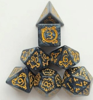 Dice Set Black Dragon 7-Piece