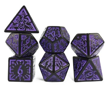 Dice Set Purple Window 7-Piece Set