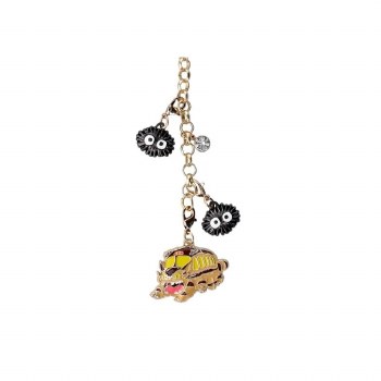 My Neighbor Totoro Catbus and Soot Sprites Metal Charm Key Chain