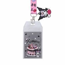 Kuromi Cherries and Cookies Rubber Charm Lanyard