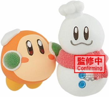 Kirby Waddle Dee Play in the Snow Fluffy Puffy Mine Figure