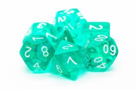 Translucent Teal 7-Dice Set
